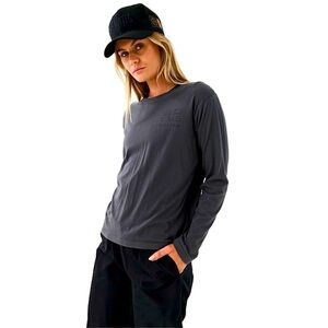 P.E Nation Heads Up Long Sleeve Top Dark Shadow Size Small NWT